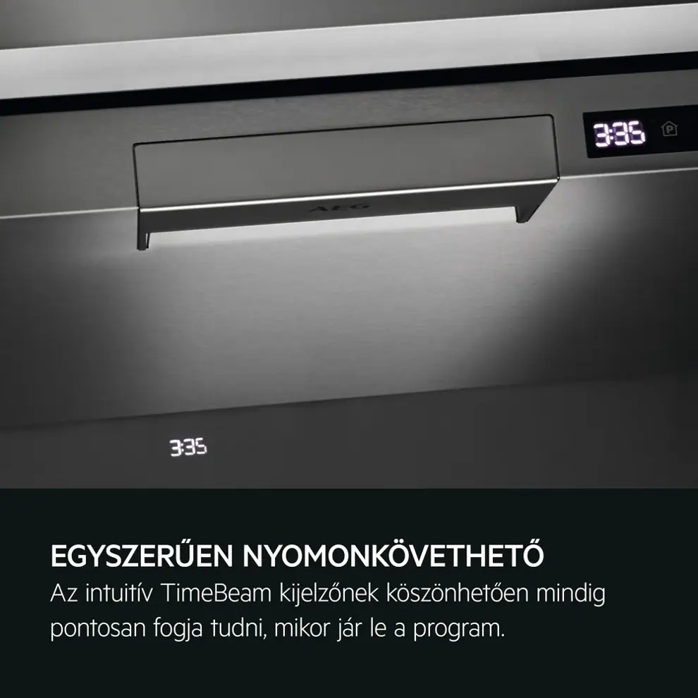 Aeg FSE74557P GlassCare 7000 Beépíthető keskeny mosogatógép, Quickselect kezelőpanel, AirDry kép 3