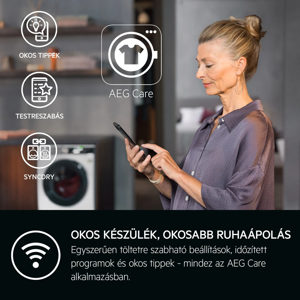 Aeg LFR85166SOE PowerCare 8000 UniversalDose Elöltöltős mosógép, gőzfunkció, ÖKOInverter motor kép 3