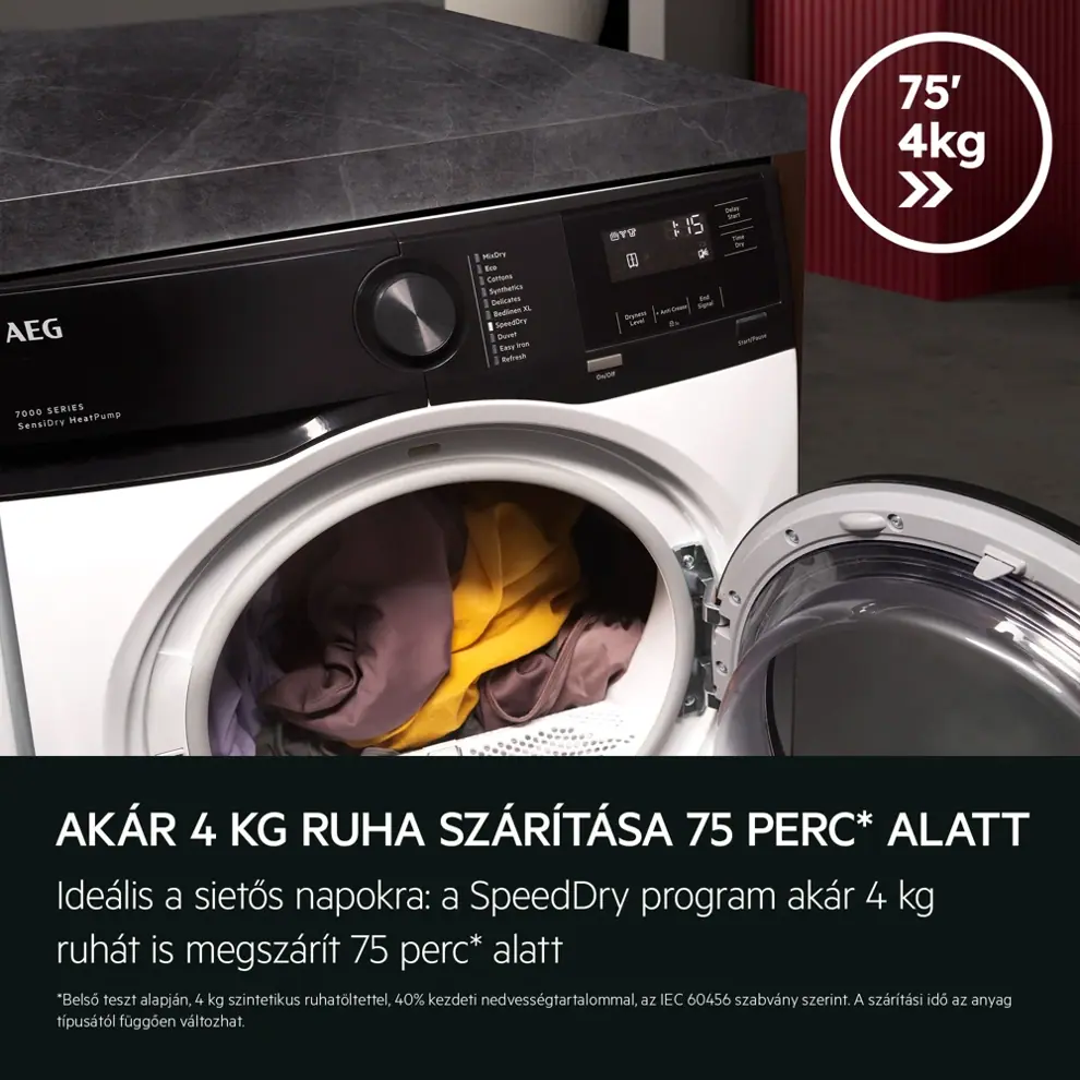 Aeg TR7G8BE SensiDry® 7000 Hőszivattyús szárítógép, kép 3