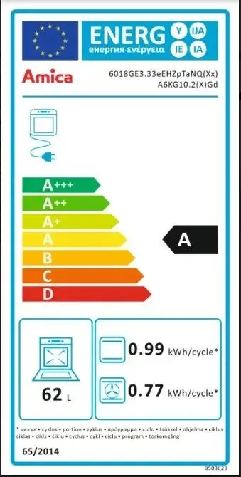 Amica 55701 kombinált tűzhely kép 2