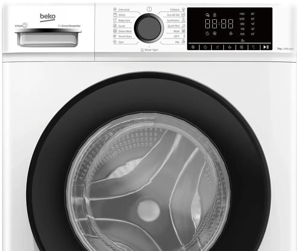 Beko B1WFM2741WBEE elöltöltős keskeny mosógép kép 2