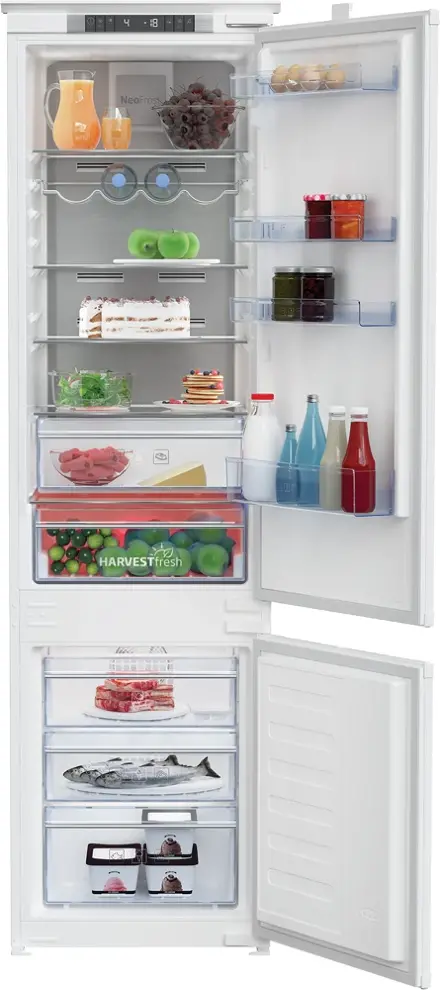 Beko BCNA306E4SN beépíthető alulfagyasztós hűtőszekrény kép 2