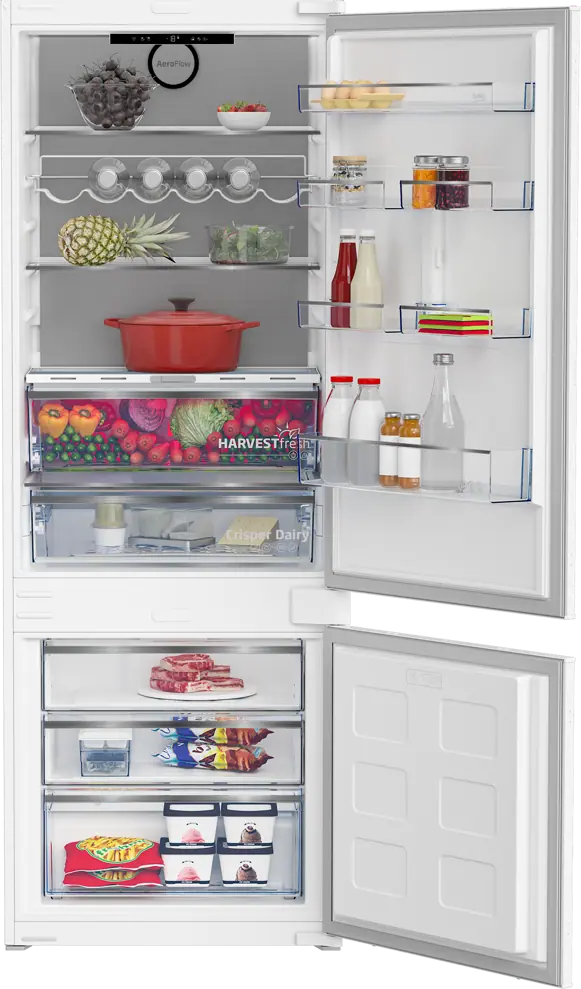 Beko BCNE400E50SHN beépíthető alulfagyasztós hűtőszekrény kép 2