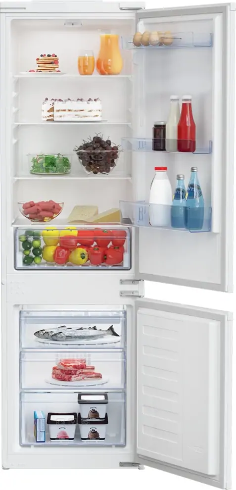 Beko BCSA285K4SN beépíthető alulfagyasztós hűtőszekrény Fő kép