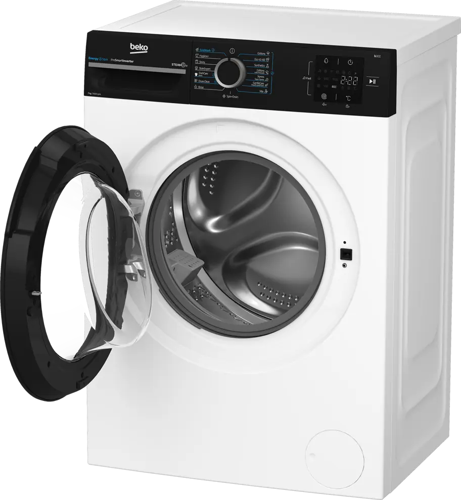 Beko BM3WFSU37013WPBB elöltöltős keskeny mosógép kép 6