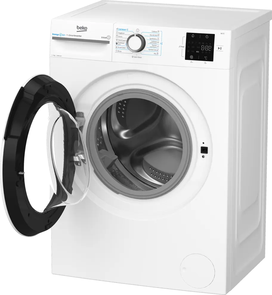 Beko BM3WFSU37013WW elöltöltős keskeny mosógép kép 8