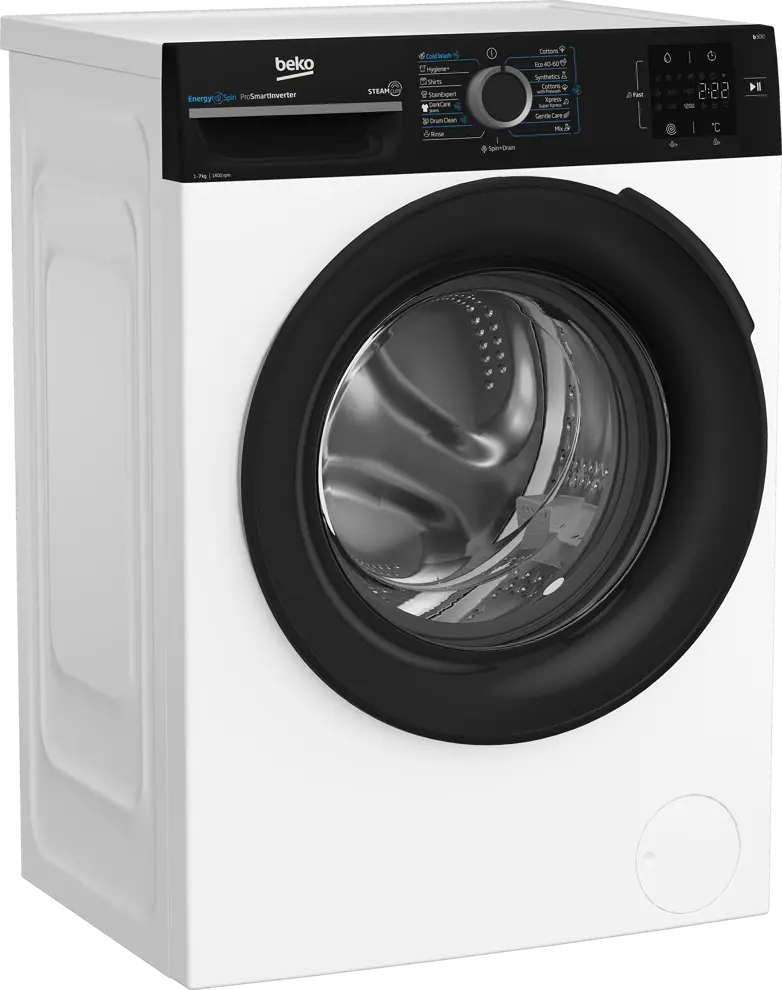 Beko BM3WFSU37413WPBB1 elöltöltős keskeny mosógép kép 2