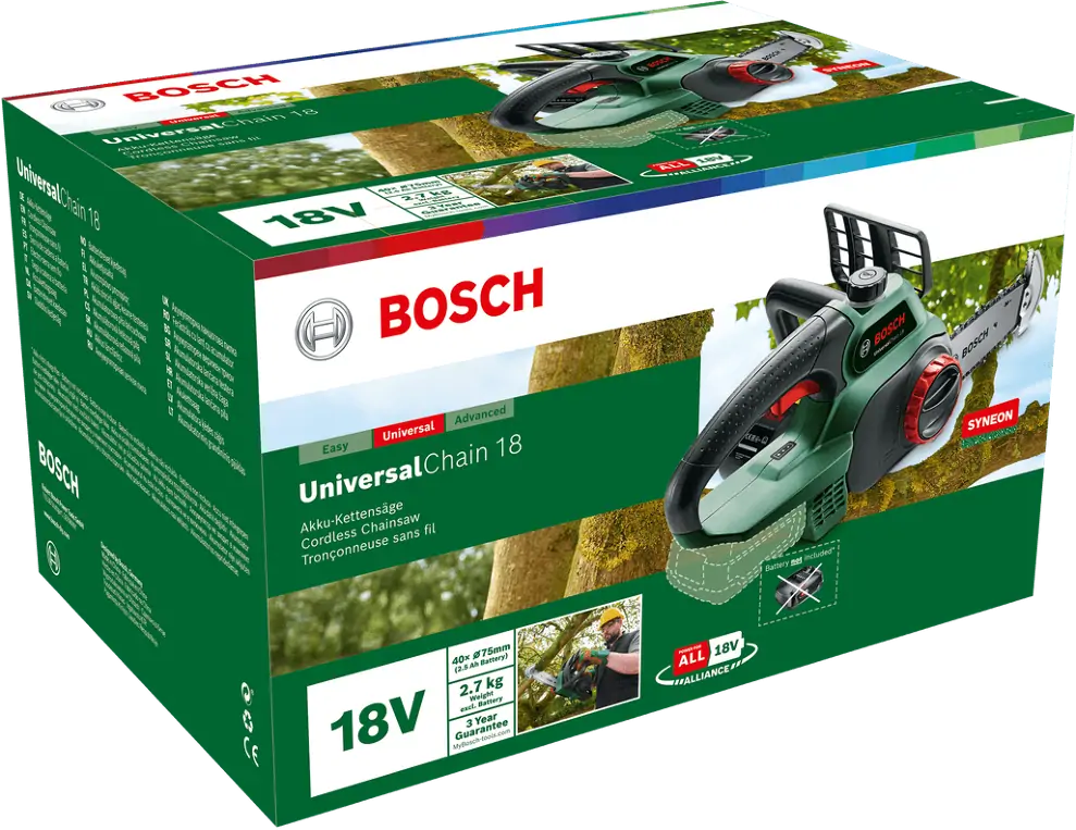 Bosch 06008B8001 UniversalChain 18 Akkus láncfűrész (akku és töltő nélkül) kép 3