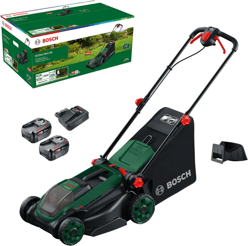 Bosch 06008B9M00 Rotak 18V2-38 akkus fűnyíró (2 x 4,0 Ah) kép 9