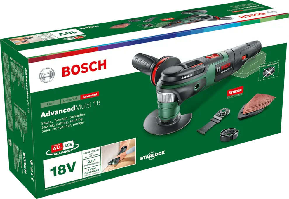 Bosch 0603104000 AdvancedMulti 18 akkus multifunkcionális szerszám (akku és töltő nélkül) kép 2