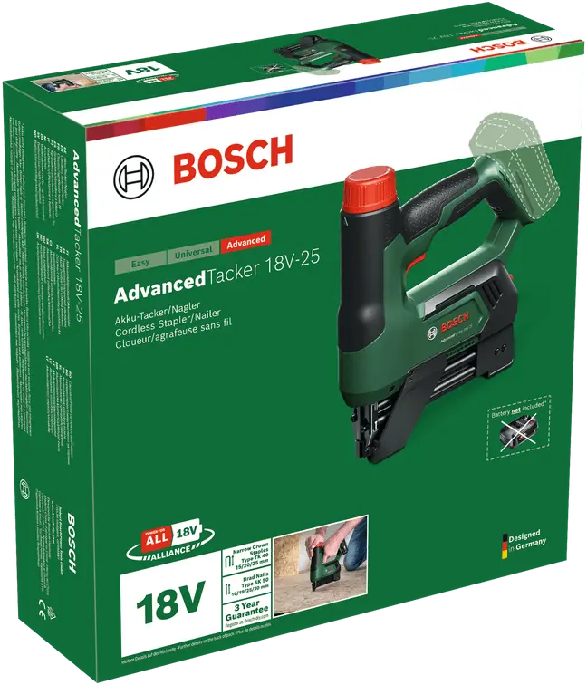 Bosch 06032A7100 AdvancedTacker 18V-25 akkus tűzőgép (kartondobozban, akku és töltő nélkül) kép 4