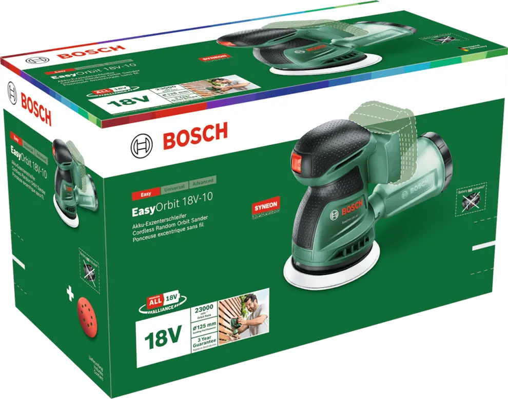 Bosch 06033E4000 EasyOrbit 18V-10 excentercsiszoló kép 7