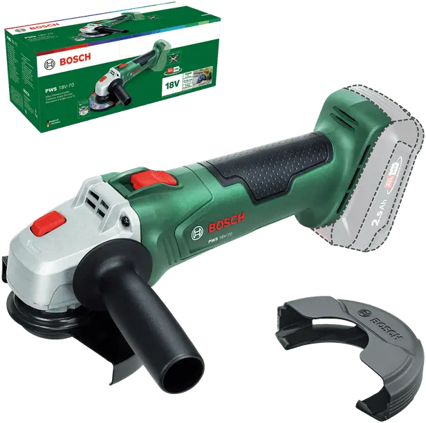 Bosch 06033E6001 PWS 18V-70 akkus sarokcsiszoló (akku és töltő nélkül) kép 3