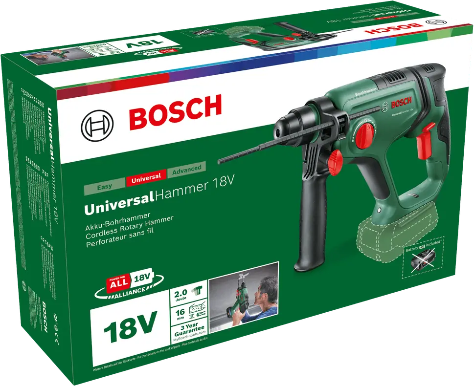 Bosch 06039D6000 UniversalHammer 18V akkus fúrókalapács (akku és töltő nélkül) kép 4