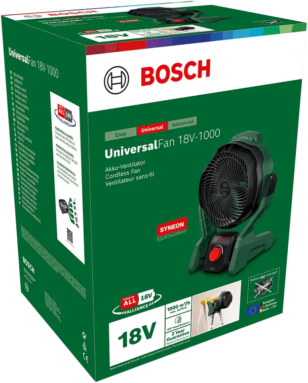 Bosch 06039E1000 UniversalFan 18V-1000 akkus ventilátor (akku és töltő nélkül) kép 5