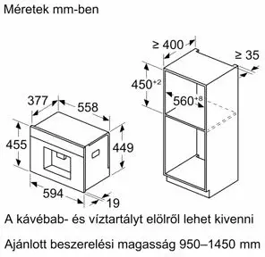 Bosch CTL7181B0  Beépíthető automata kávéfőző FEKETE kép 7