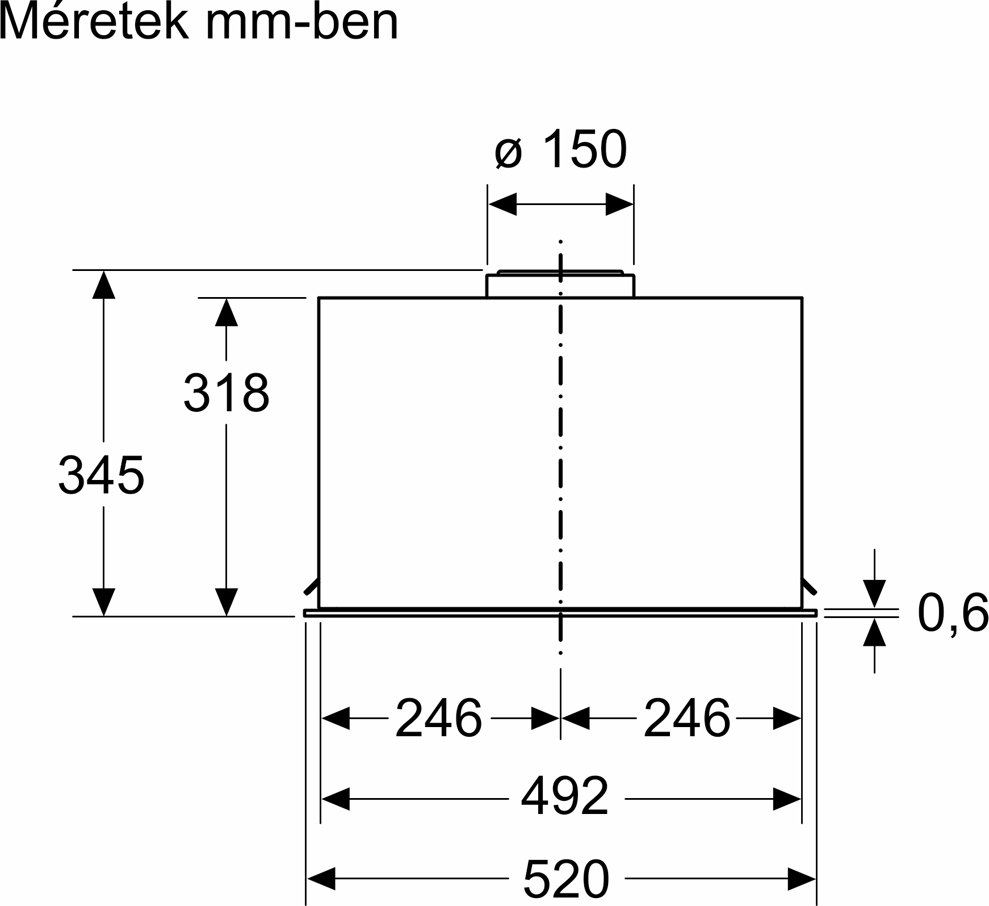 Bosch DLN56AC60 Kürtős páraelszívó kép 8