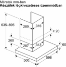 Bosch DWB63BC30 kürtős páraelszívó kép 8
