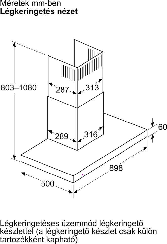 Bosch DWB95CC60 Kürtős páraelszívó kép 11
