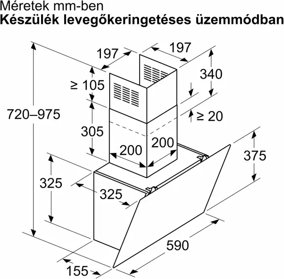 Bosch DWK65DK60 kürtős páraelszívó kép 11