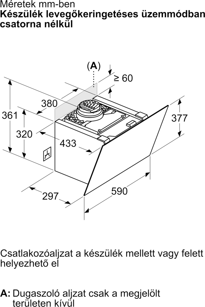 Bosch DWK67PN61 Falra szerelhető páraelszívó kép 8