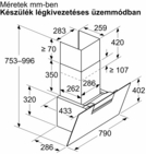 Bosch DWK87FN60  Falra szerelhető páraelszívó kép 11