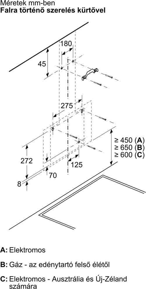 Bosch DWK87PN61 Falra szerelhető páraelszívó kép 10