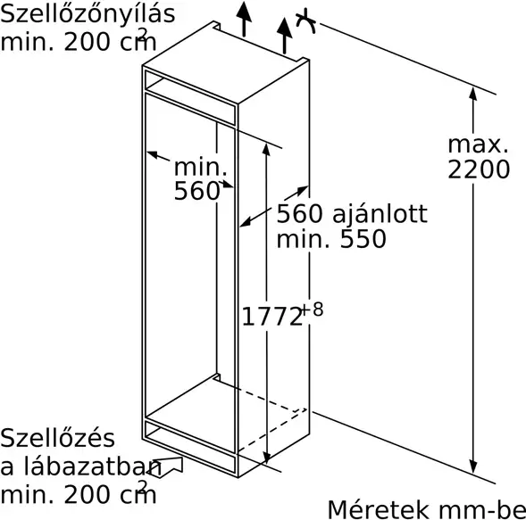 Bosch GIN81ACE0 beépíthető fagyasztószekrény kép 8