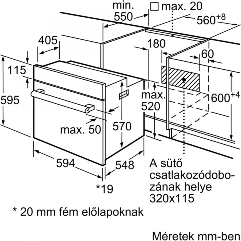 Bosch HBF133BR0 Beépíthető Önálló Sütő kép 4
