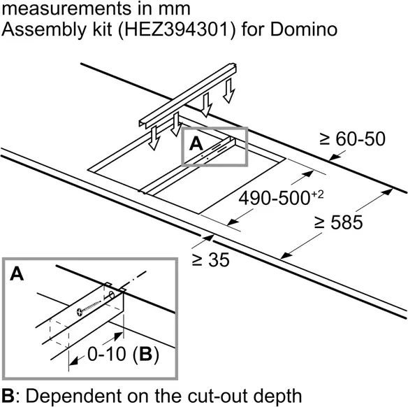 Bosch HEZ394301 DOMINÓ ÖSSZEKÖTŐ ELEM kép 3
