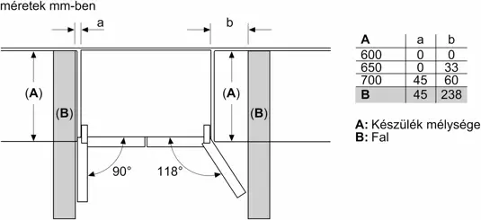 Bosch KFN96APEA Side by Side hűtőszekrény kép 11