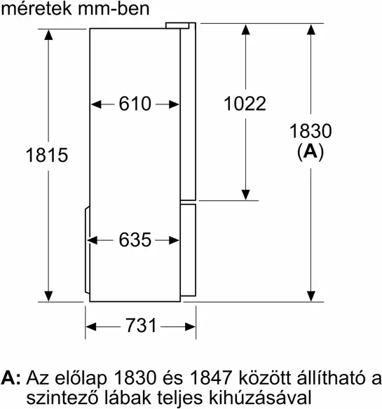 Bosch KFN96APEA Side by Side hűtőszekrény kép 8