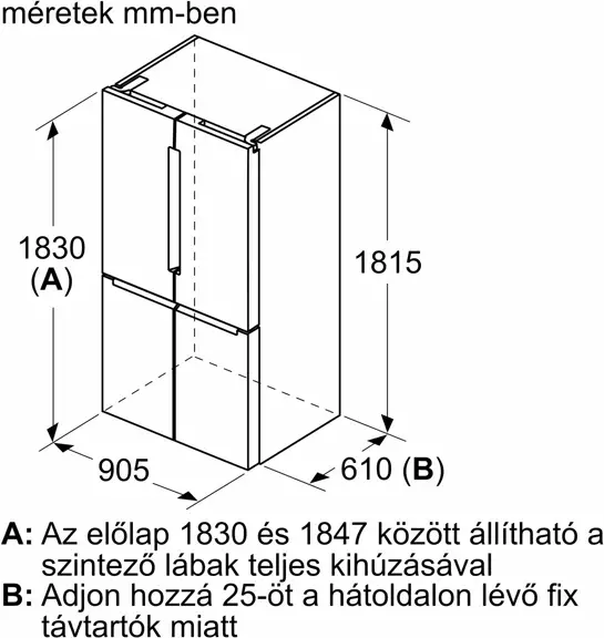 Bosch KFN96APEA Side by Side hűtőszekrény kép 9