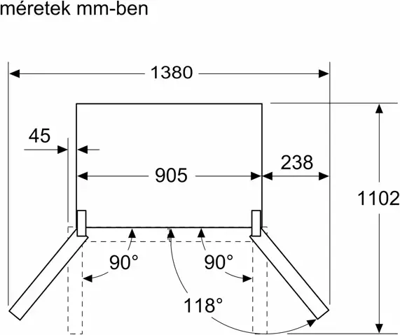 Bosch KFN96APEA Side by Side hűtőszekrény kép 10