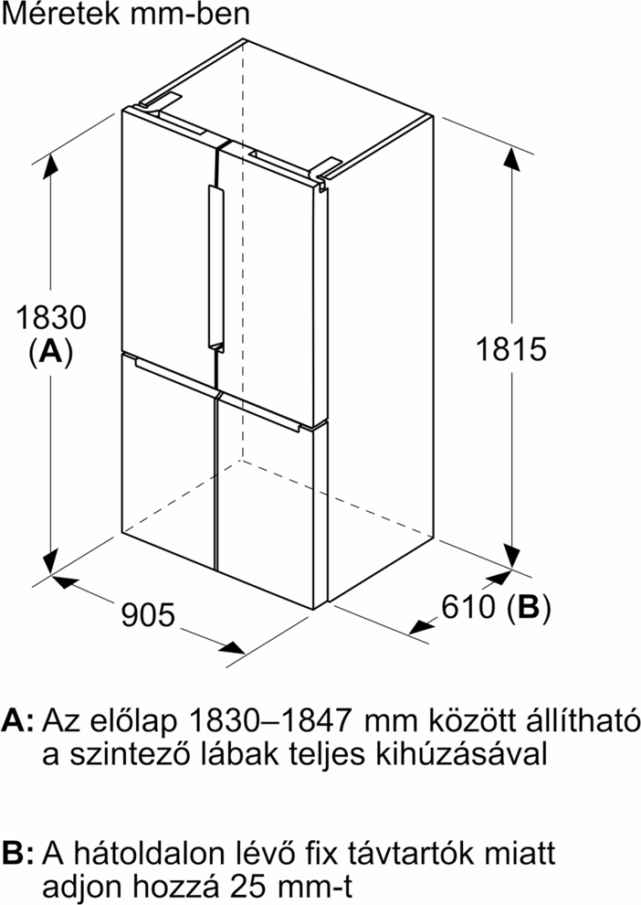 Bosch KFN96VPEA Side by Side hűtőszekrény kép 13