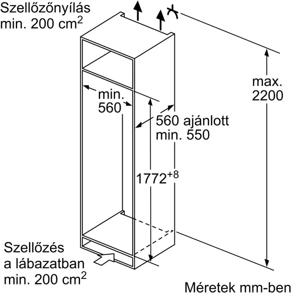 Bosch KIR81ADD0 Beépíthető hűtŐSZEKRÉNY kép 8