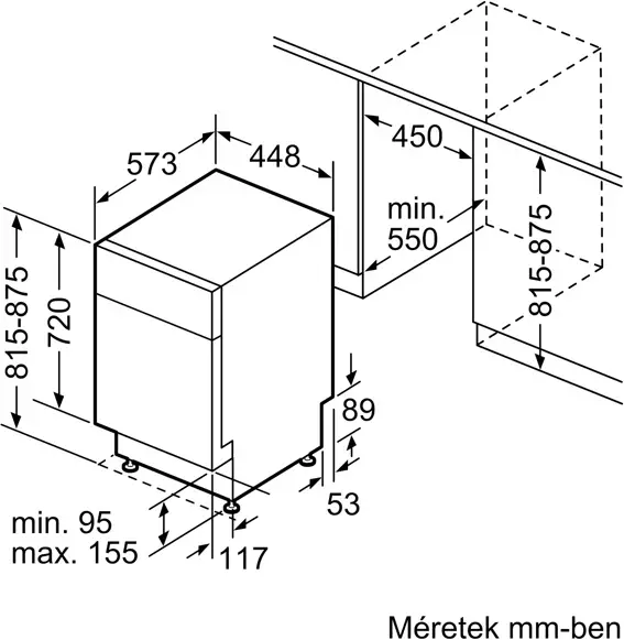 Bosch SPU2XMS01E beépíthető keskeny mosogatógép kép 8