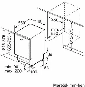 Bosch SPV2HMX02E Beépíthető mosogatógép kép 15