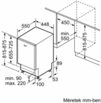 Bosch SPV4EMX17E Beépíthető mosogatógép kép 14