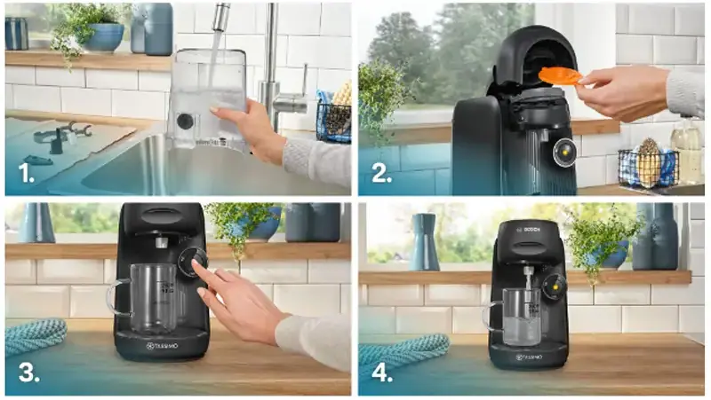 Bosch TAS162E Tassimo Finesse kapszulás kávéfőző (fekete) kép 9