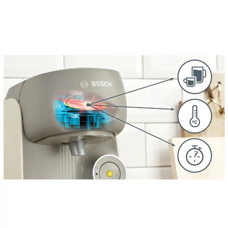 Bosch TAS167P Tassimo Finesse kapszulás kávéfőző (krém) kép 5