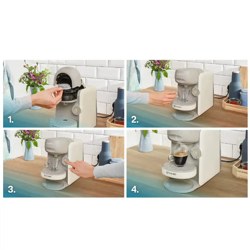 Bosch TAS167P Tassimo Finesse kapszulás kávéfőző (krém) kép 8