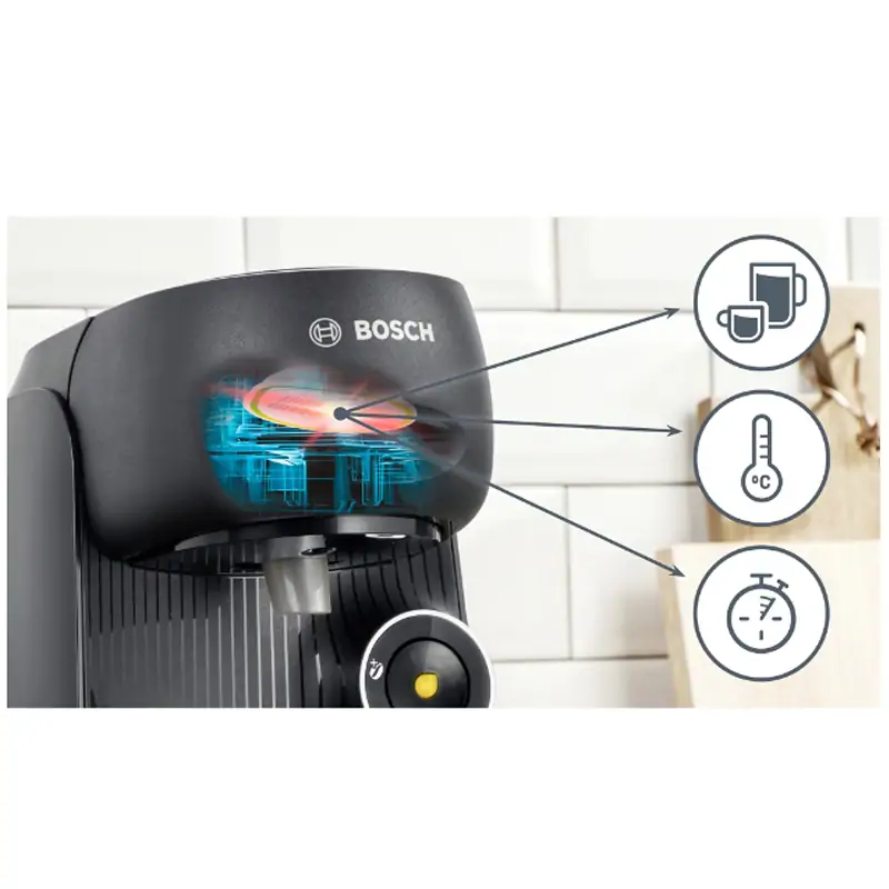 Bosch TAS16B2 Tassimo Finesse kapszulás kávéfőző (fekete) kép 5