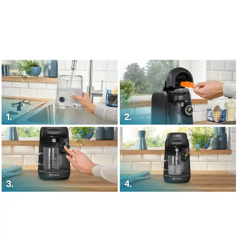 Bosch TAS16B2 Tassimo Finesse kapszulás kávéfőző (fekete) kép 9