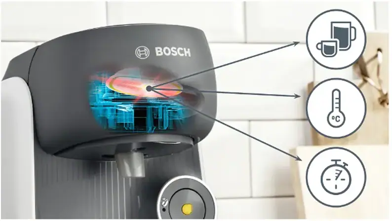 Bosch TAS16B4 Tassimo Finesse kapszulás kávéfőző (fehér) kép 5