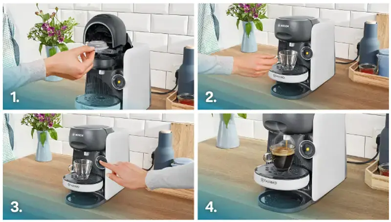 Bosch TAS16B4 Tassimo Finesse kapszulás kávéfőző (fehér) kép 7