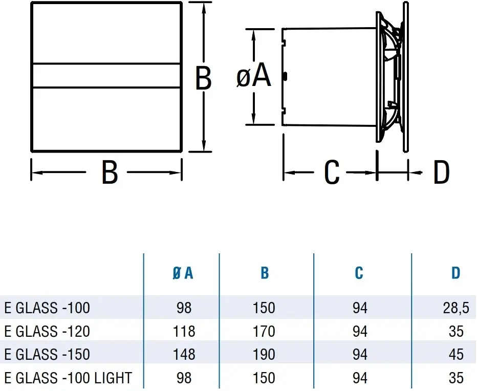 Cata E-100 GTH BK Fürdőszoba és mellékhelyiség szellőztető ventilátorok kép 2