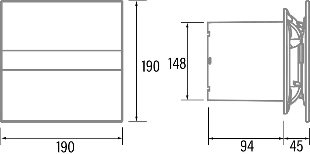 Cata E-150 GT Fürdőszoba és mellékhelyiség szellőztető ventilátorok kép 2