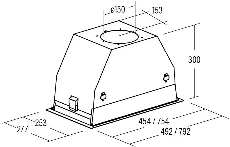 Cata GC-DUAL 45 XGWH/D kürtőbe építhető páraelszívó kép 3