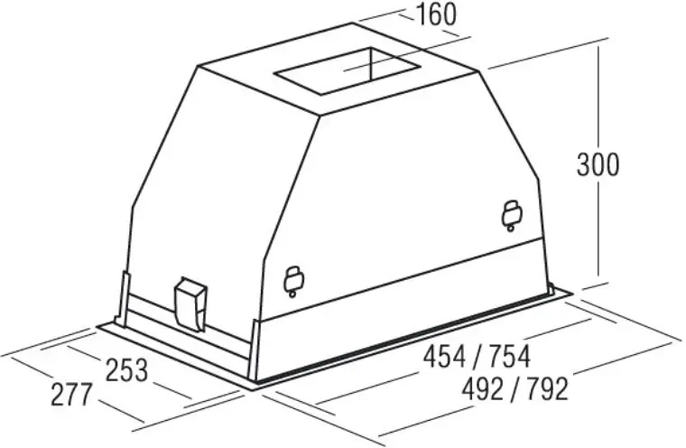 Cata GC-DUAL 75 XGBK/D kürtőbe építhető páraelszívó kép 3